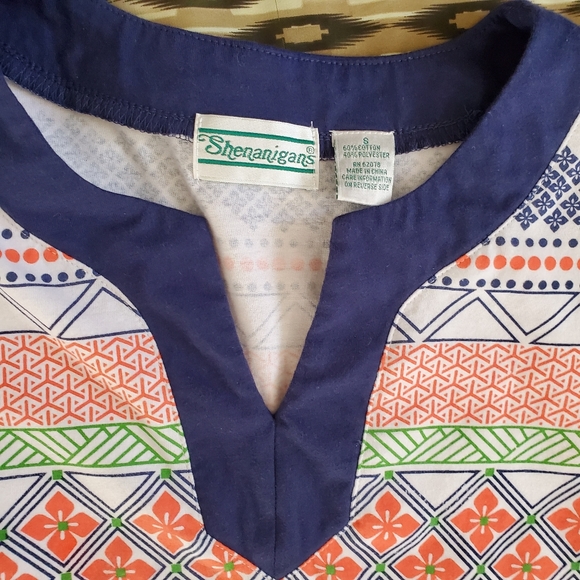 90s vintage patterned tunic - Picture 3 of 5
